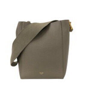 Celine Sangle Bucket Taupe Grain Leather